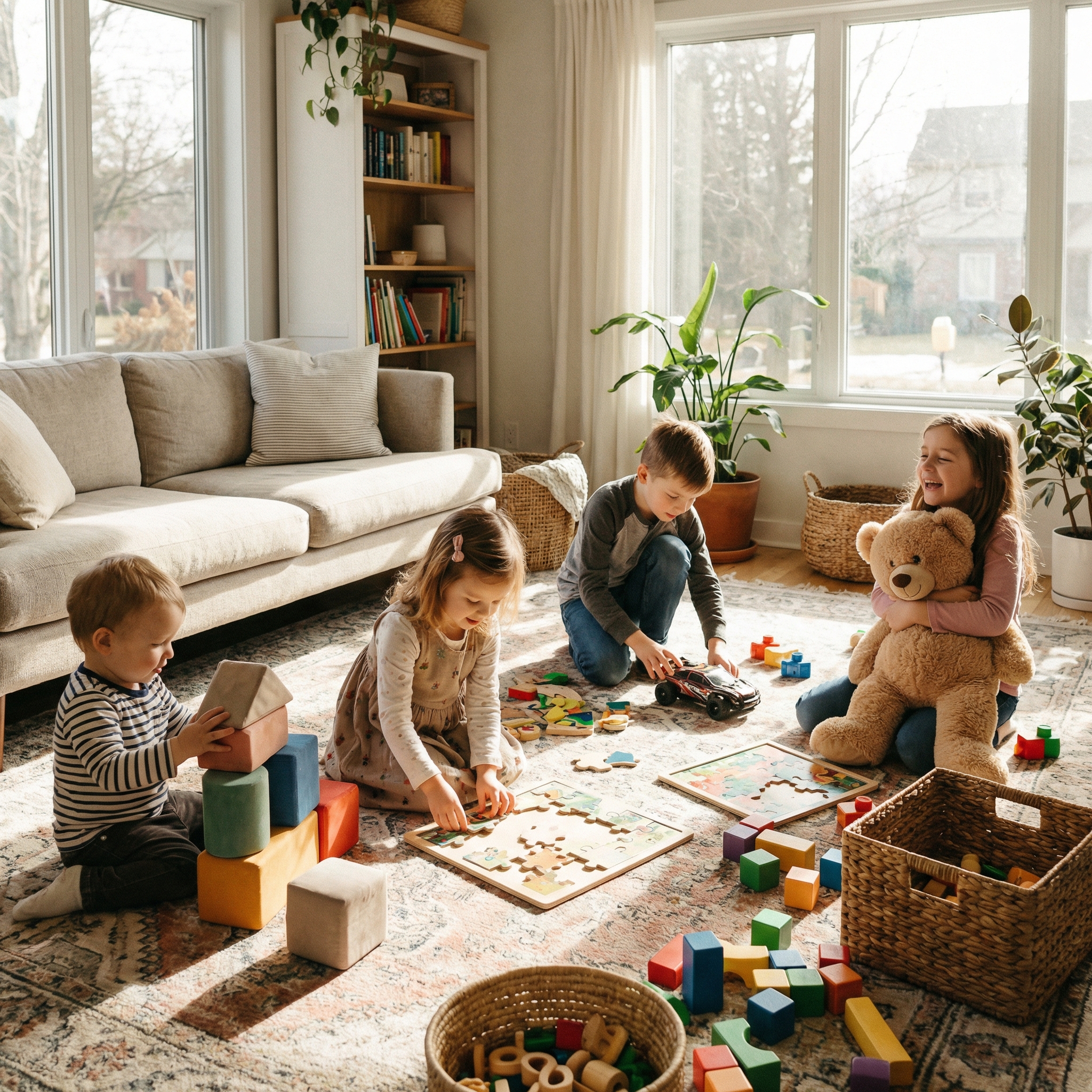 Jigsaw puzzles, building blocks, STEM toys, pretend play toys
